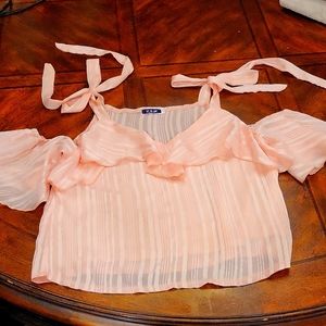 Z & F Pink tank off shoulder blouse S/M